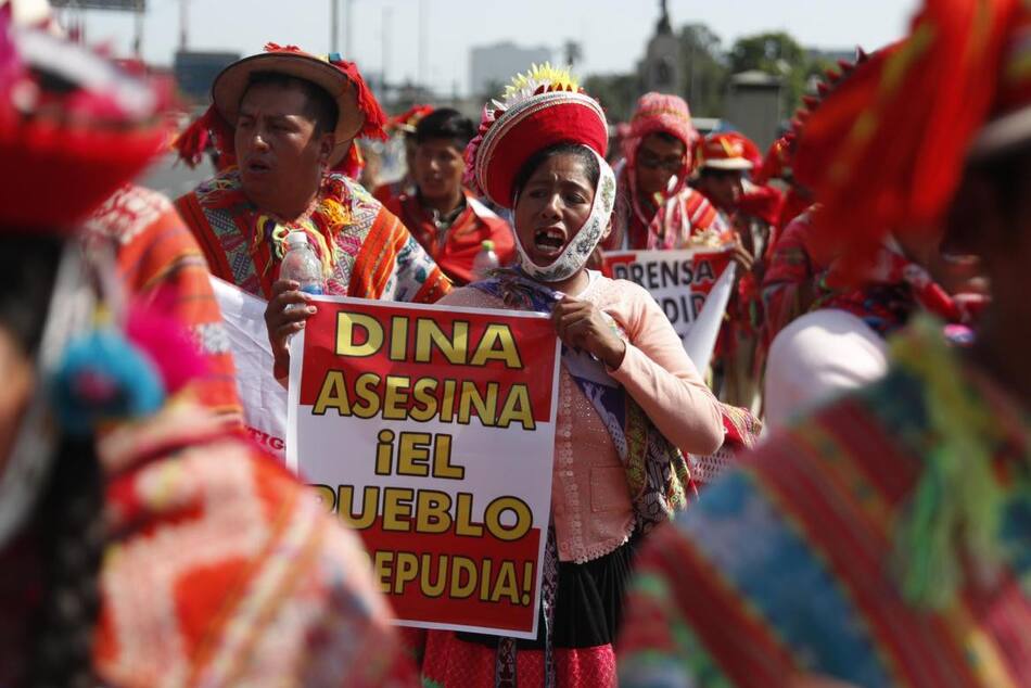 Protestas en Perú. Foto: EFE