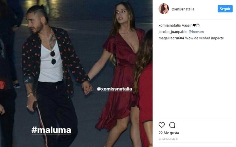 Natalia Barulích y Maluma