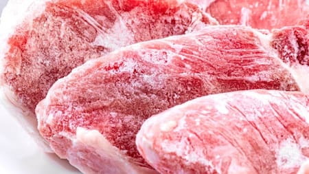 Carne congelada. Fuente: Pexels.