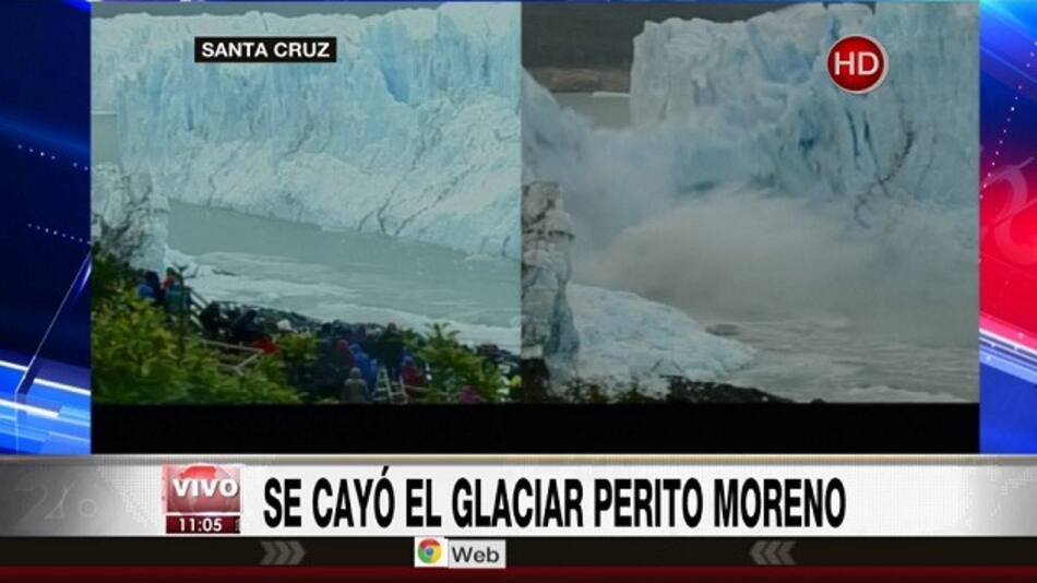 Rotura del Glaciar Perito Moreno (Canal 26)