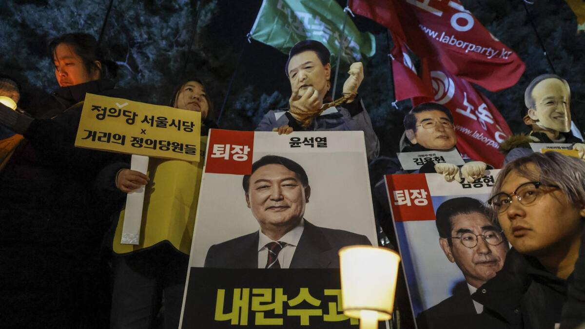 Protestas en Corea del Sur. Foto: EFE