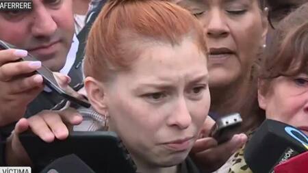 Hija del chofer asesinado. Foto: NA.
