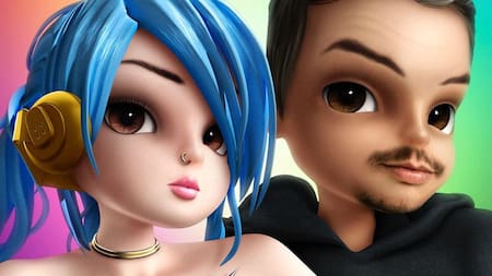 Noonoouri y el productor de su nueva canción. Foto: Instagram/ @noonoouri