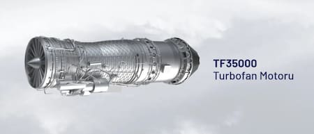 TF35000, el nuevo motor turborreactor diseñado por Turquía. Foto: X @Defence_Turk