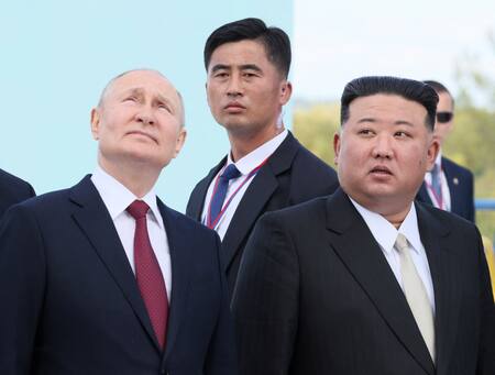 Kim Jong-Un y Vladimir Putin. Foto: Reuters.