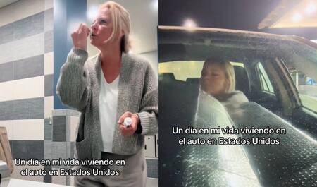 Argentina vive en su auto en Estados Unidos. Video: TikTok/angelinacuello73