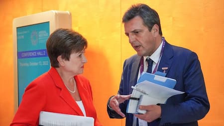 Kristalina Georgieva y Sergio Massa, FMI, NA