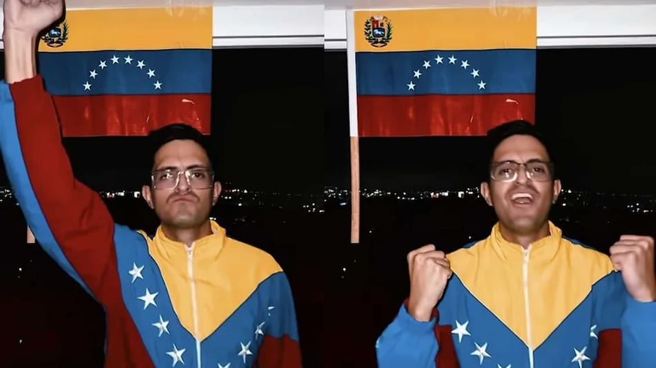 Michelo, influencer argentino radicado en Venezuela y militante de Nicolás Maduro.