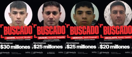Los delincuentes más buscados por Santa Fe.