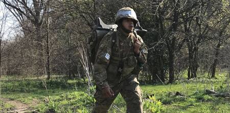 Ignacio Olivera, integrante del ejército en la Base Naval de Puerto Belgrano.