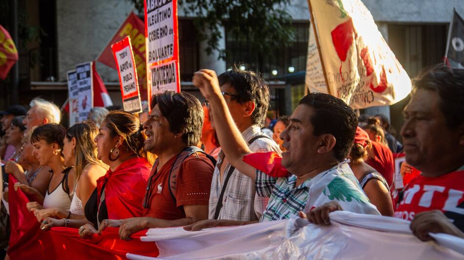 Masivas protestas en Perú. Foto: NA.