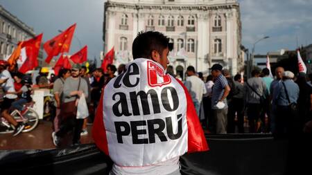 Protestas en Perú. Foto: EFE