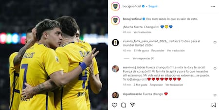 El mensaje de Boca para Exequiel Zeballos. Foto: Instagram.