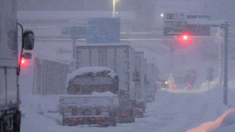 Fuertes nevadas en Japón. Foto: EFE.