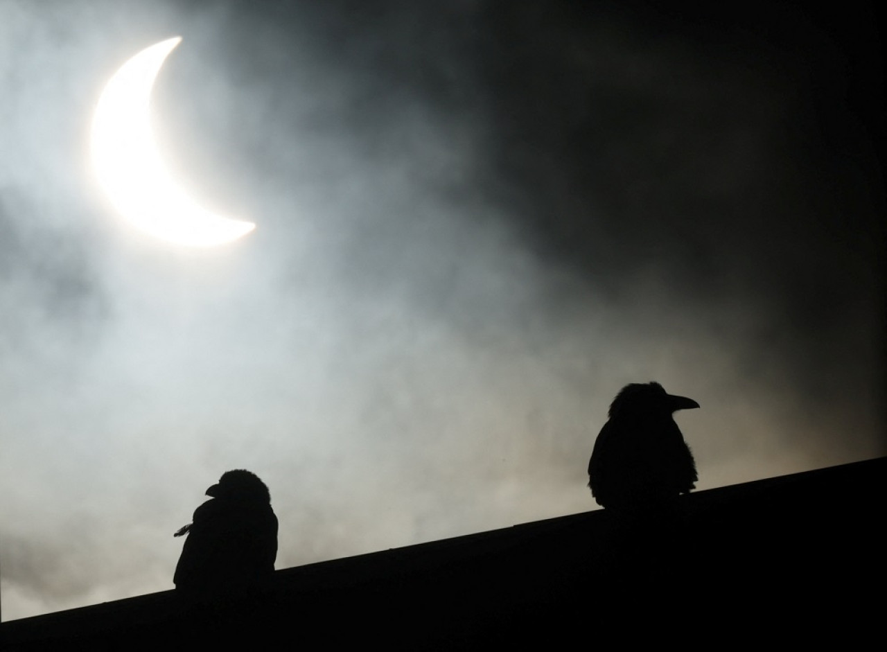 Eclipse solar del 29 de marzo de 2025. Foto: Reuters / Leonhard Foeger.