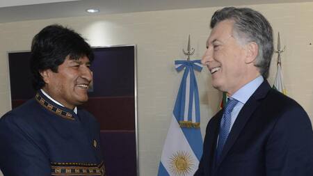 Evo Morales y Mauricio Macri (NA)