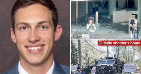 Connor Sturgeon y fotos del tiroteo. Foto Twitter @appalchain1.