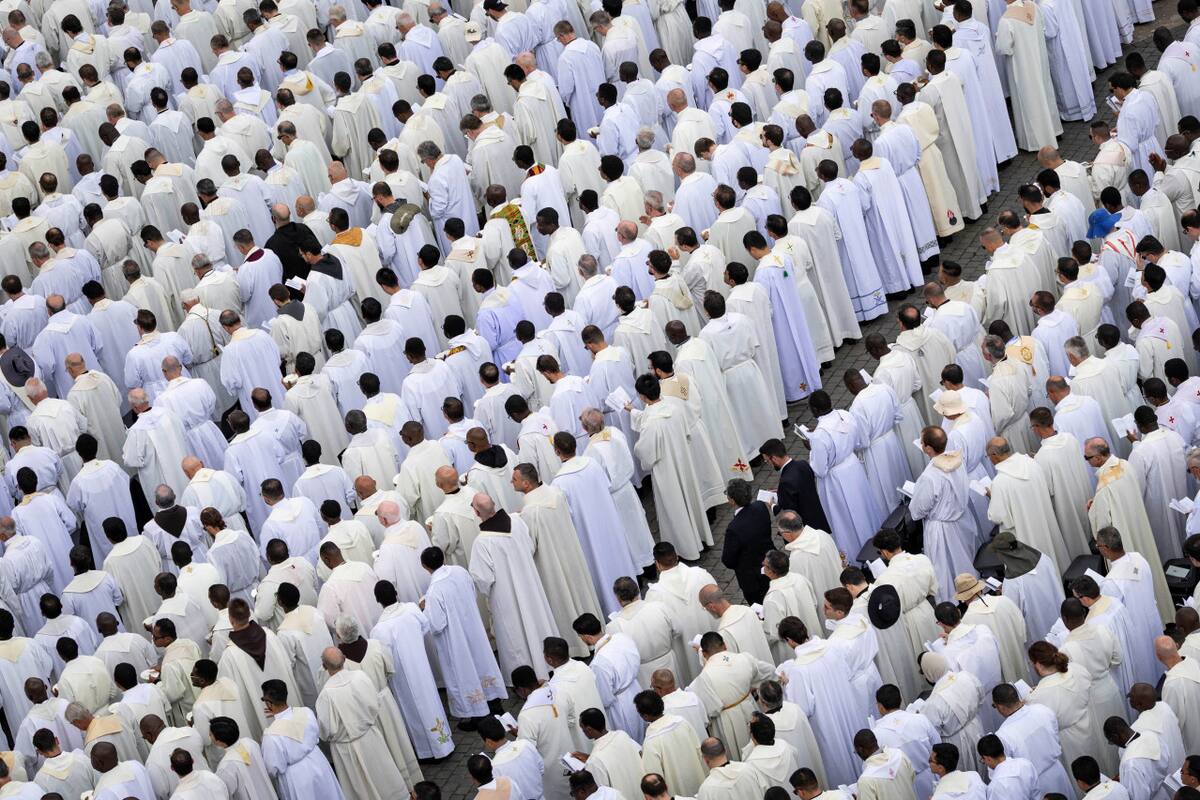 Misa de entronización del papa León XIV. Foto: Reuters/Eloisa Lopez.
