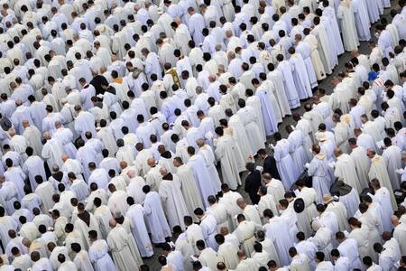 Misa de entronización del papa León XIV. Foto: Reuters/Eloisa Lopez.