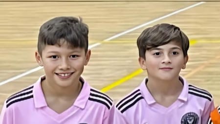 Benjamín Suárez y Thiago Messi. Foto: Instagram.