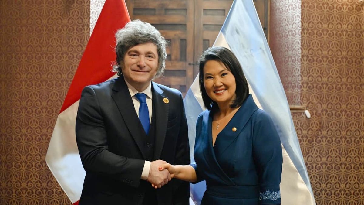 Javier Milei presenció la jura de Keiko Fujimori en Perú con la idea de consolidar una agenda común