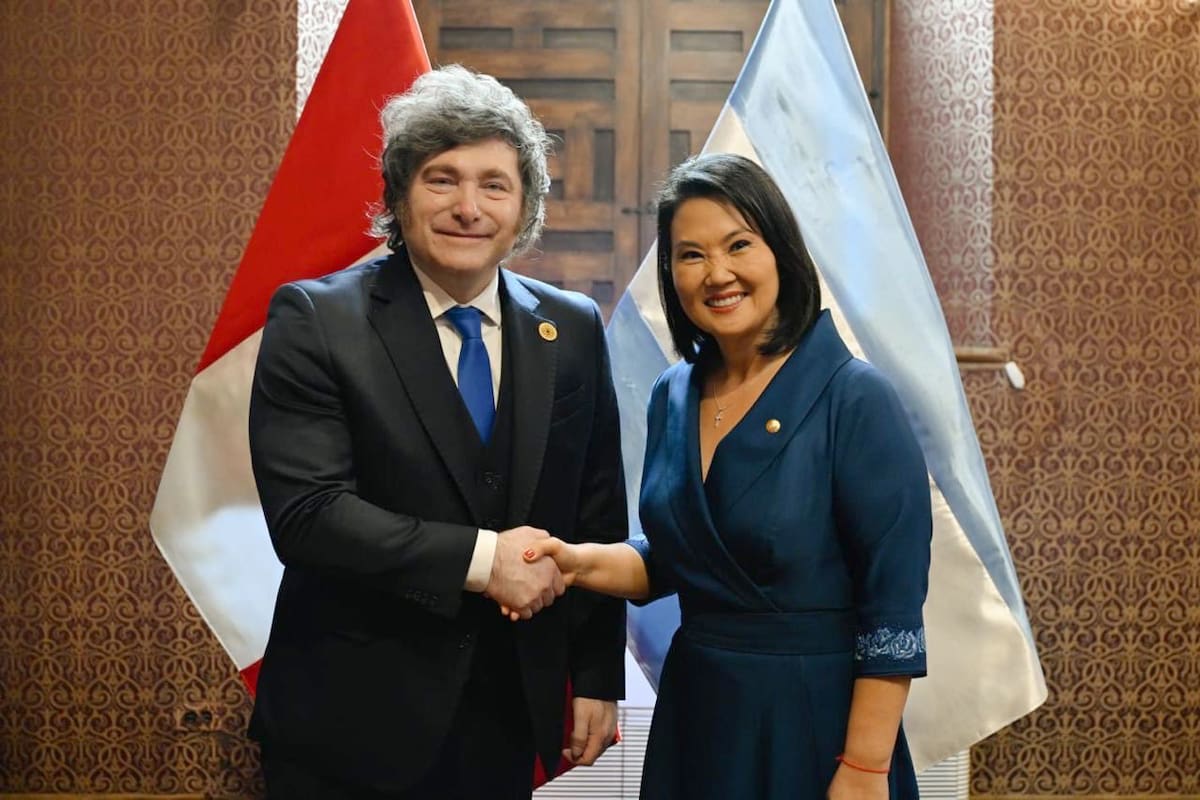 Javier Milei y Keiko Fujimori.