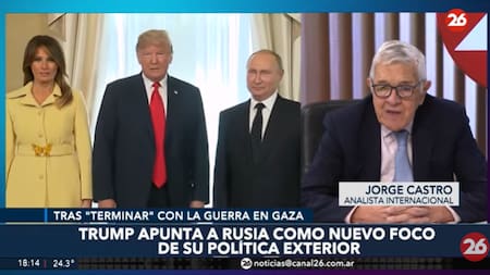 Jorge Castro en Canal 26: la guerra en Ucrania, el nuevo plan de paz de Donald Trump