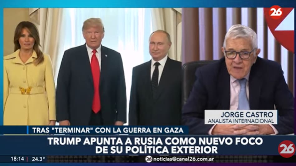 Jorge Castro sobre el nuevo objetivo de paz de Donald Trump.