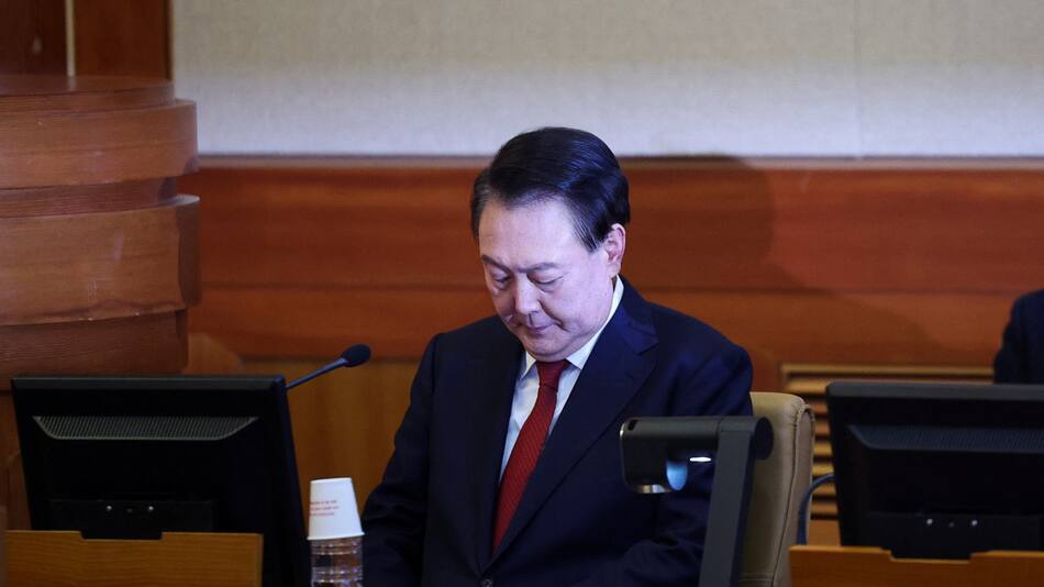 Yoon Suk-yeol, presidente de Corea del Sur, ante el Tribunal Supremo. Foto: Reuters/Kim Hong-Ji.