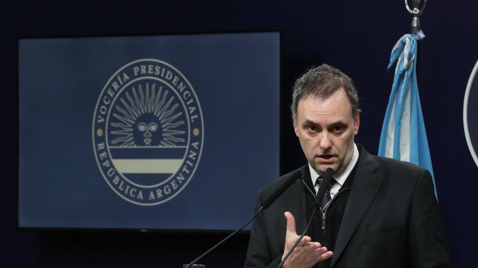 Manuel Adorni, vocero presidencial. Foto: Presidencia.