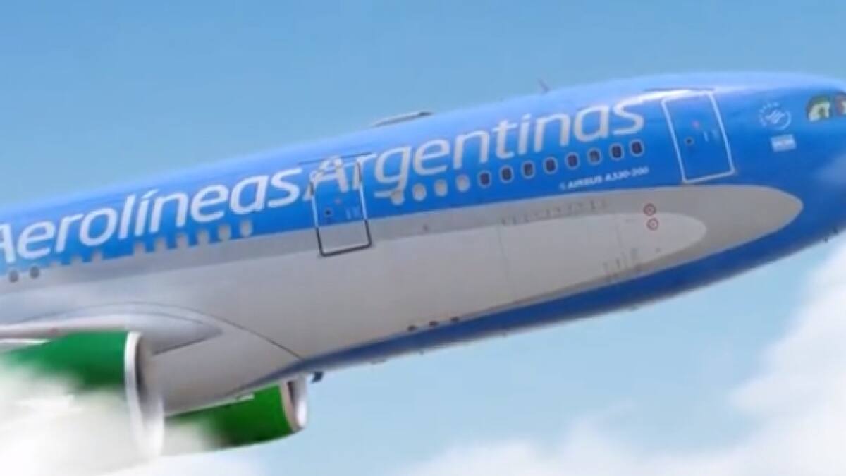 Aerolíneas Argentinas. Foto: captura video