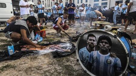 Fiesta de argentinos en Qatar, Télam
