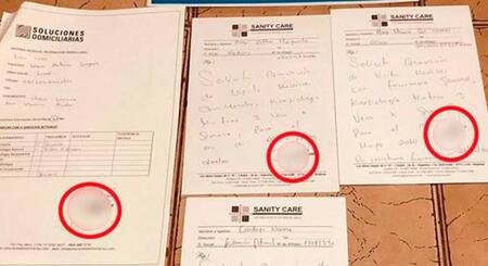 Recetas y formularios de la falsa médica en Pilar