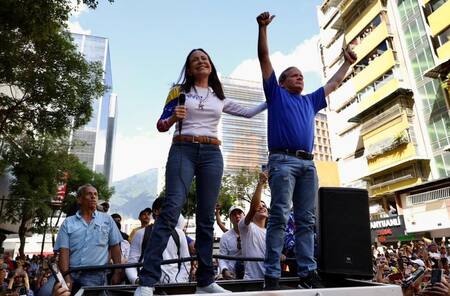 Juan Pablo Guanipa y María Corina Machado. Foto: Instagram juanpguanipa.