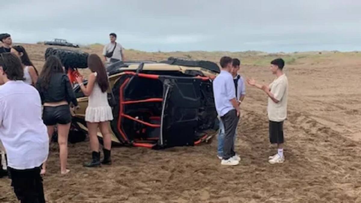 Discusión en Monte Hermoso en plena fiesta de Año Nuevo. Foto: redes sociales.