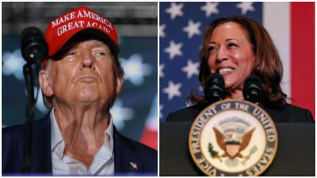 Los candidatos a presidente, Donald Trump y Kamala Harris. Foto: Fotojet.