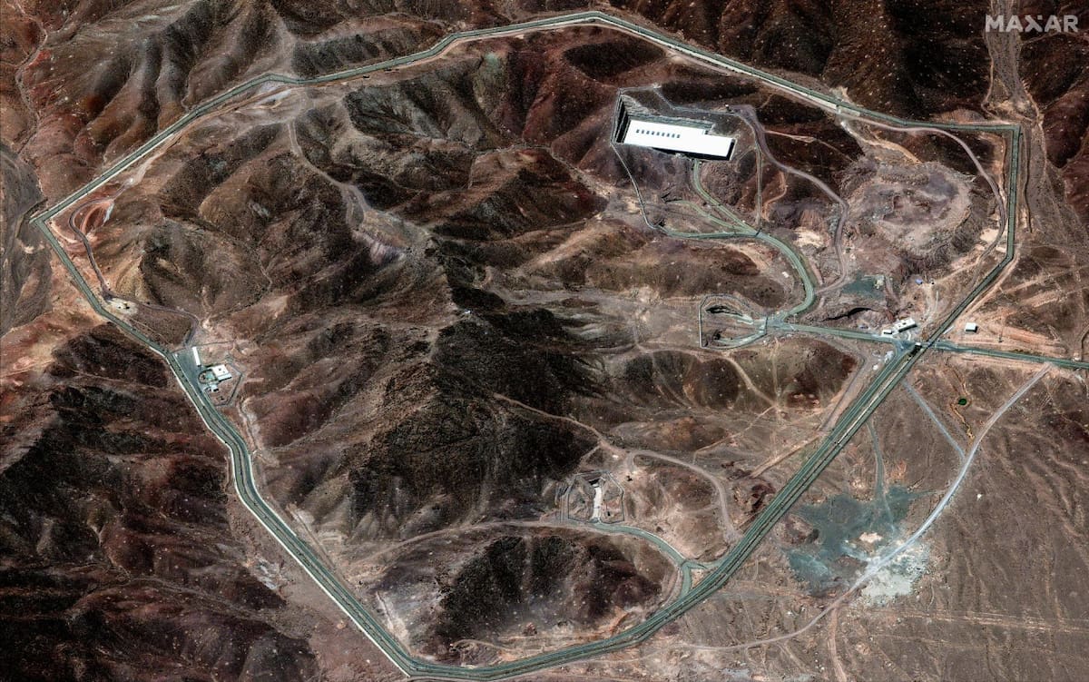 Fordow, el impenetrable bastión nuclear de Irán. Foto: EFE/Maxar Technologies