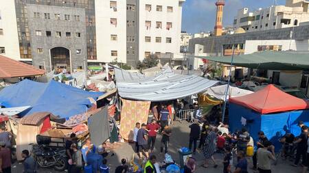 Instalación del complejo hospitalario Al Shifa en Gaza. Foto: Reuters.