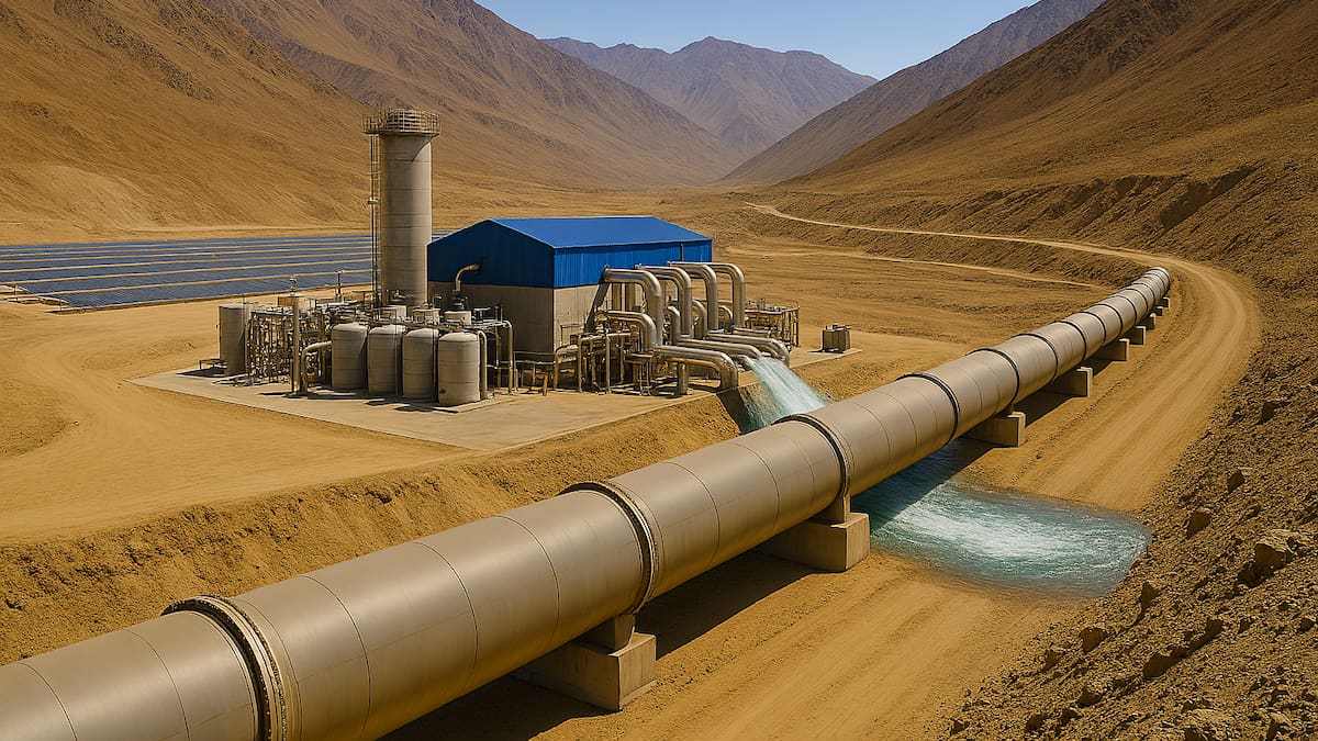 Del océano a la mina: la obra que cambia todo en el desierto de Atacama