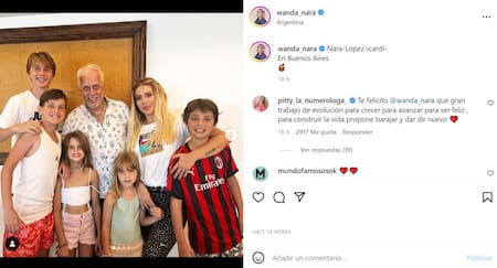 La reconciliación de Wanda con su padre. Foto: Instagram/wanda_nara