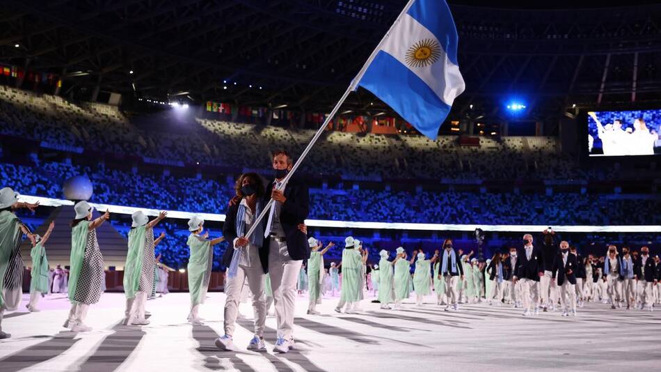 Delegación argentina en la ceremonia de apertura de los Juegos Olímpicos de Tokio 2020, REUTERS