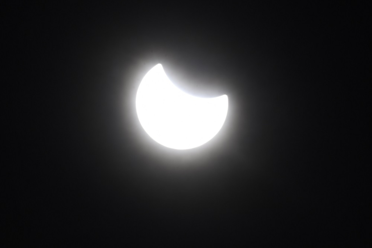 Eclipse solar del 29 de marzo de 2025. Foto: Reuters / Tony O Brien.