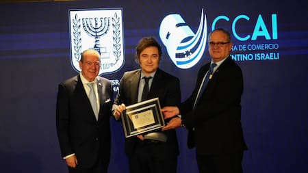 Javier Milei en el Encuentro Empresarial Argentina-Israel. Foto: Presidencia