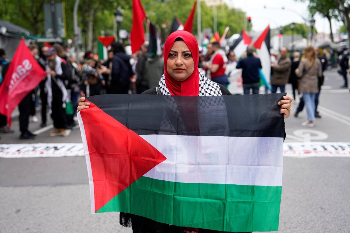 Manifestación en memoria de la Nakba. Foto: Reuters/Ana Beltran
