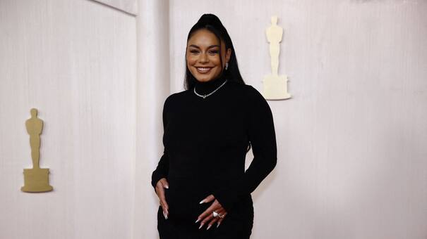 Inesperado: Vanessa Hudgens anunció su embarazo el alfombra roja de los Premios Oscar 2024