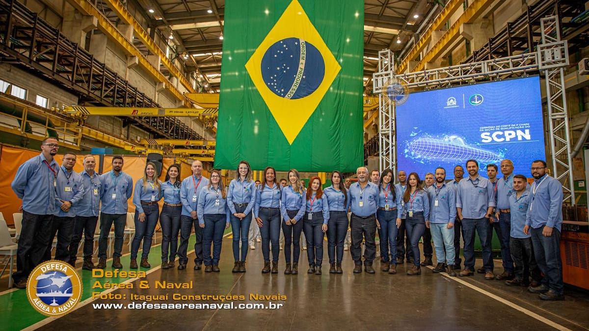 Ceremonia que dio el puntapié inicial a la construcción del submarino. Foto: Defensa Aérea y Naval