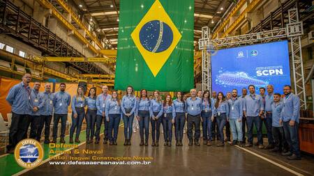 Ceremonia que dio el puntapié inicial a la construcción del submarino. Foto: Defensa Aérea y Naval