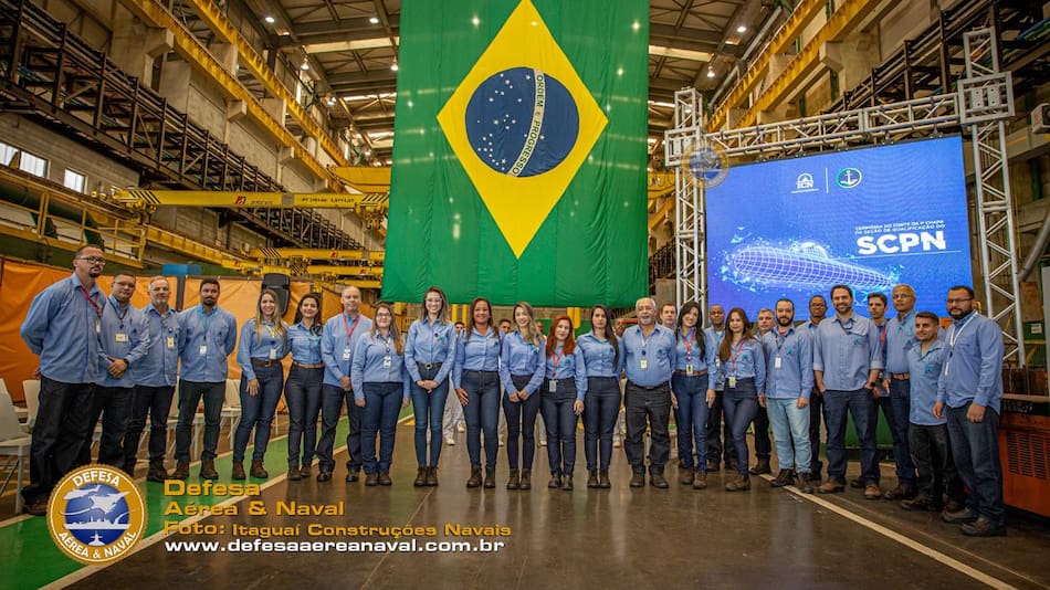 Ceremonia que dio el puntapié inicial a la construcción del submarino. Foto: Defensa Aérea y Naval