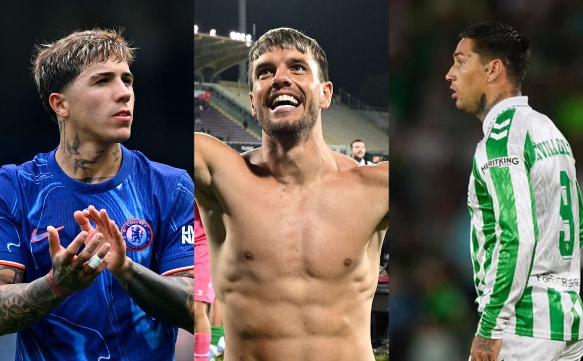 Enzo Fernández, Giovani Lo Celso y Ezequiel Ávila estarán en la final de la Conference League. Fotos: Reuters/Tony O Brien/Jennifer Lorenzini; Instagram @chimy_avila