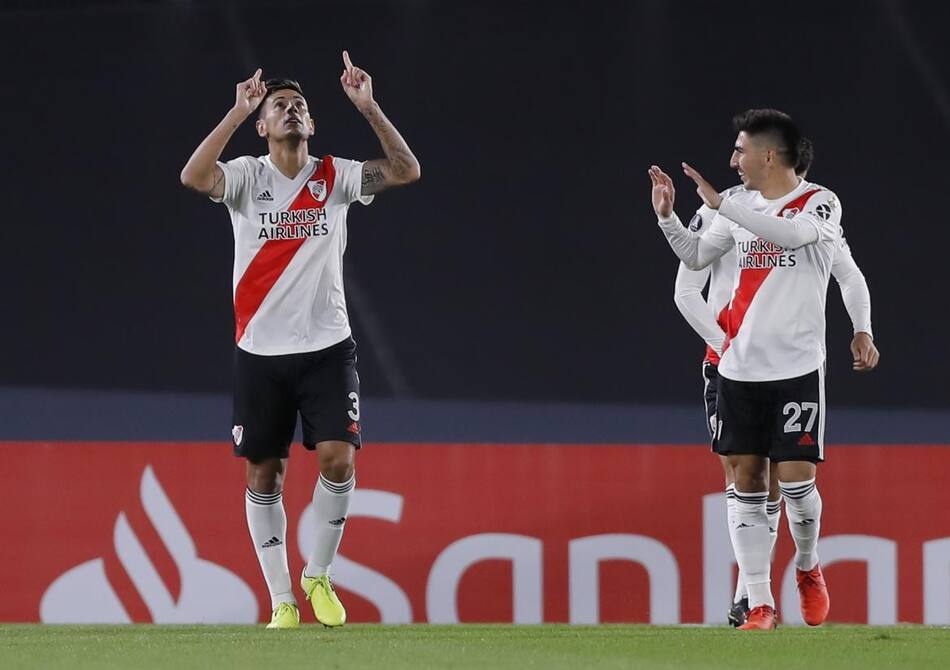 Festejo de River ante Independiente Santa Fe por Copa Libertadores, REUTERS
